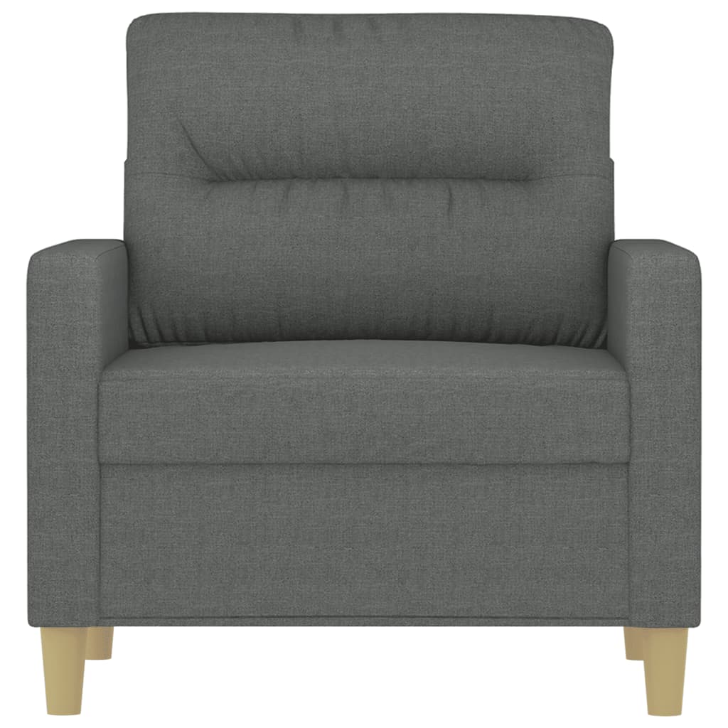 vidaXL Sofa Chair Dark Gray 23.6" Fabric