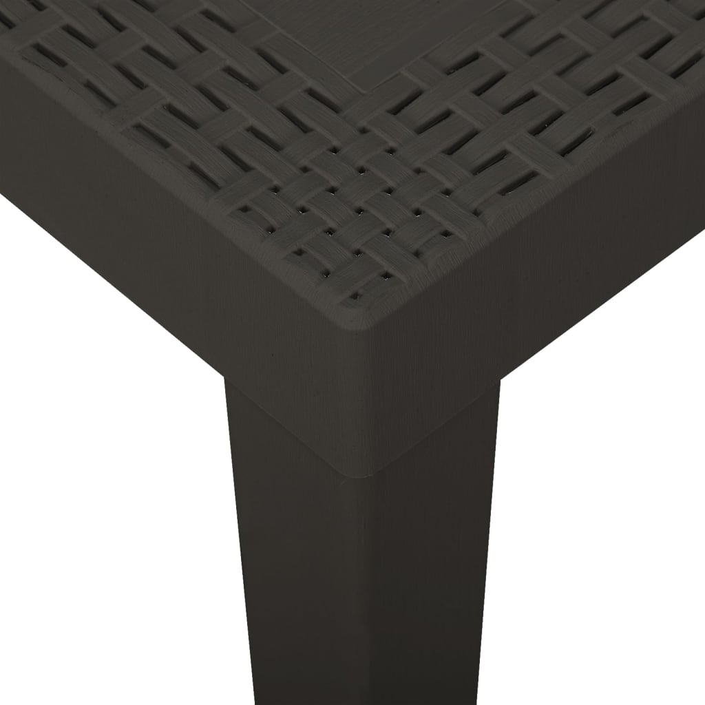 vidaXL Patio Table Anthracite 31.1"x25.6"x28.3" Plastic