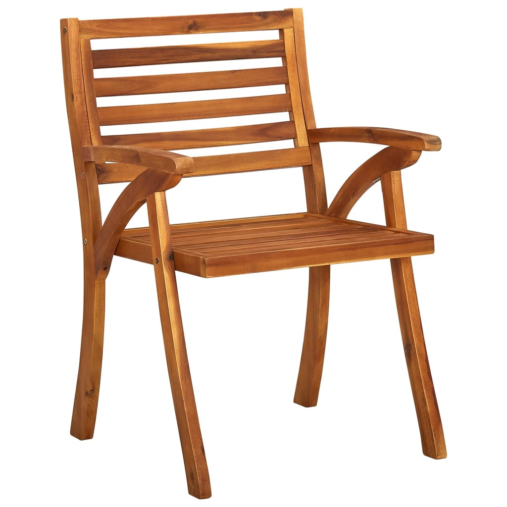 vidaXL Patio Chairs 8 pcs Solid Acacia Wood