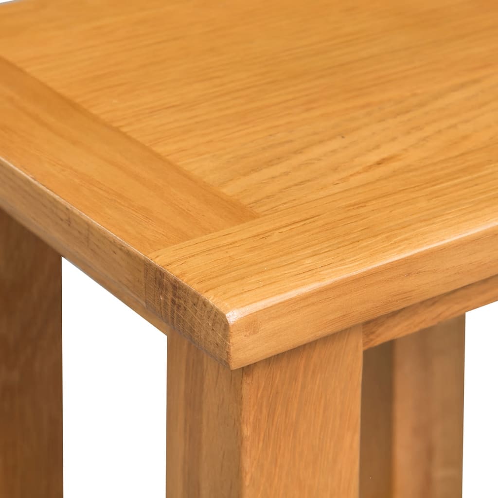 vidaXL End Table Solid Oak Wood 10.6"x9.4"x14.6"