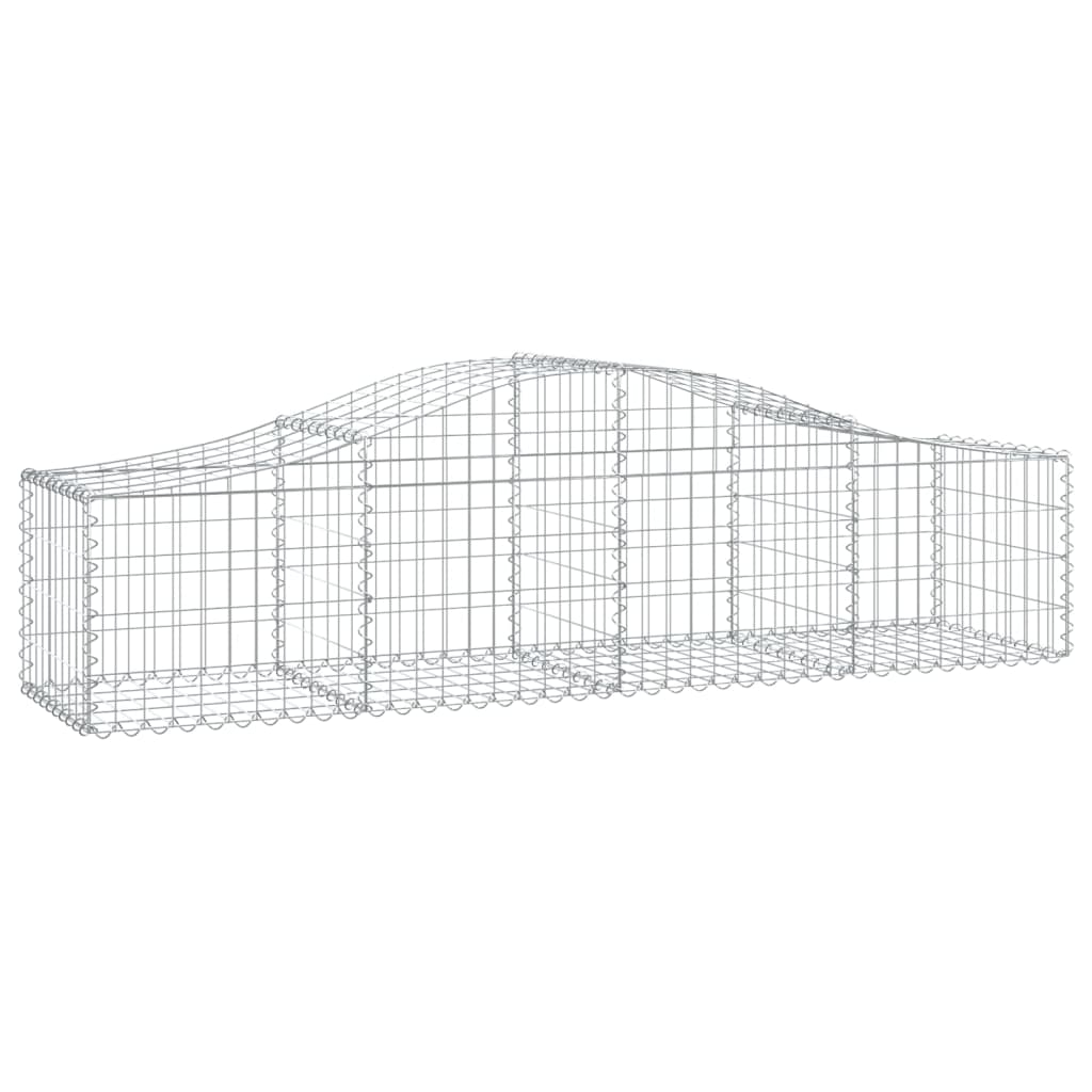 vidaXL Arched Gabion Baskets 30 pcs 78.7"x19.7"x15.7"/23.6" Galvanized Iron