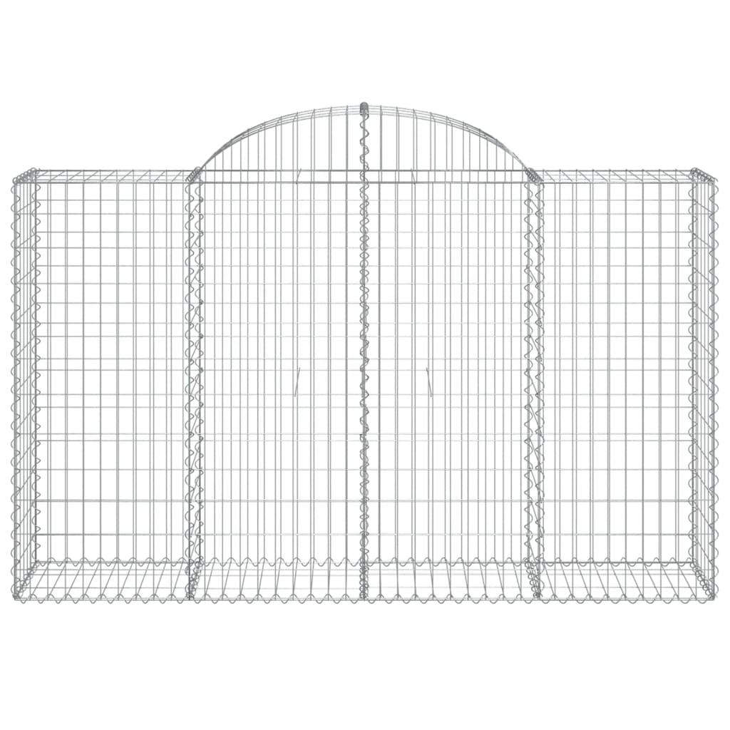 vidaXL Arched Gabion Baskets 10 pcs 78.7"x19.7"x47.2"/55.1" Galvanized Iron