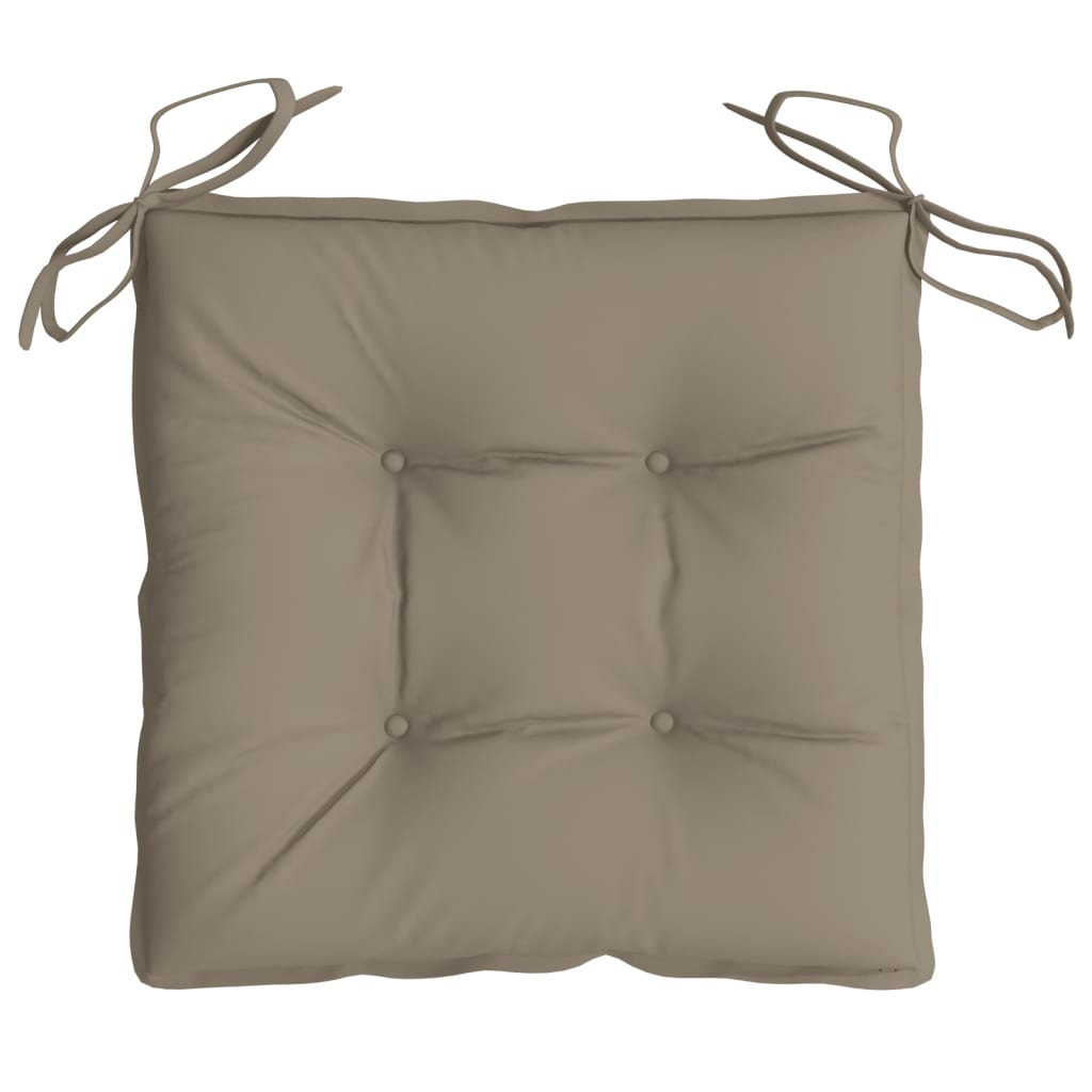vidaXL Chair Cushions 4 pcs Taupe 19.7"x19.7"x2.8" Oxford Fabric
