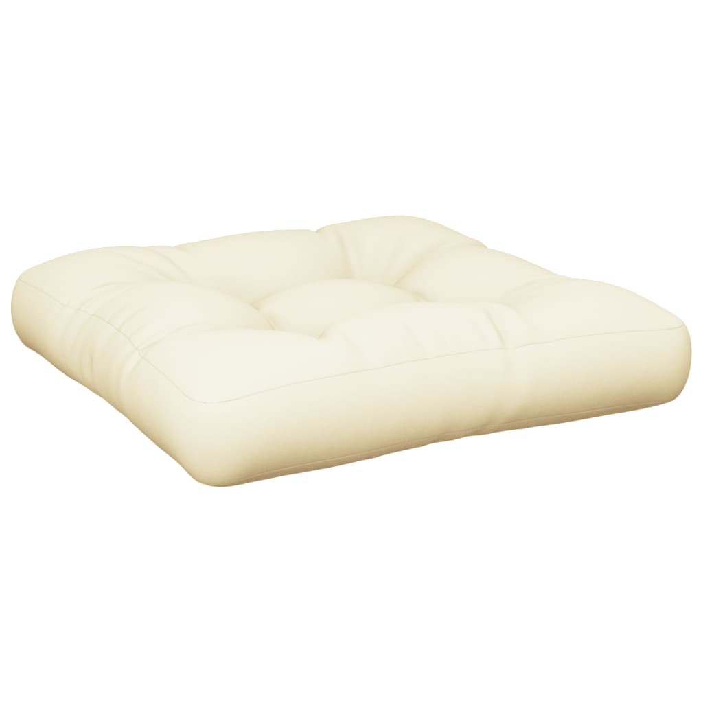 vidaXL Pallet Cushions 2 pcs Cream Fabric