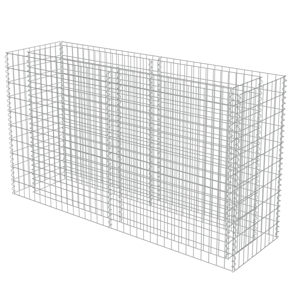 vidaXL Gabion Raised Bed Galvanized Steel 70.9"x19.7"x39.4"