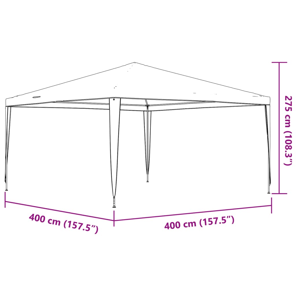 vidaXL Party Tent 13.1'x13.1' Blue