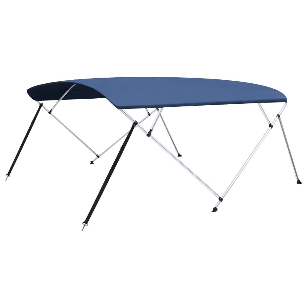 vidaXL 4 Bow Bimini Top Navy Blue 95.7"x(90.6"-96.1")x53.9"