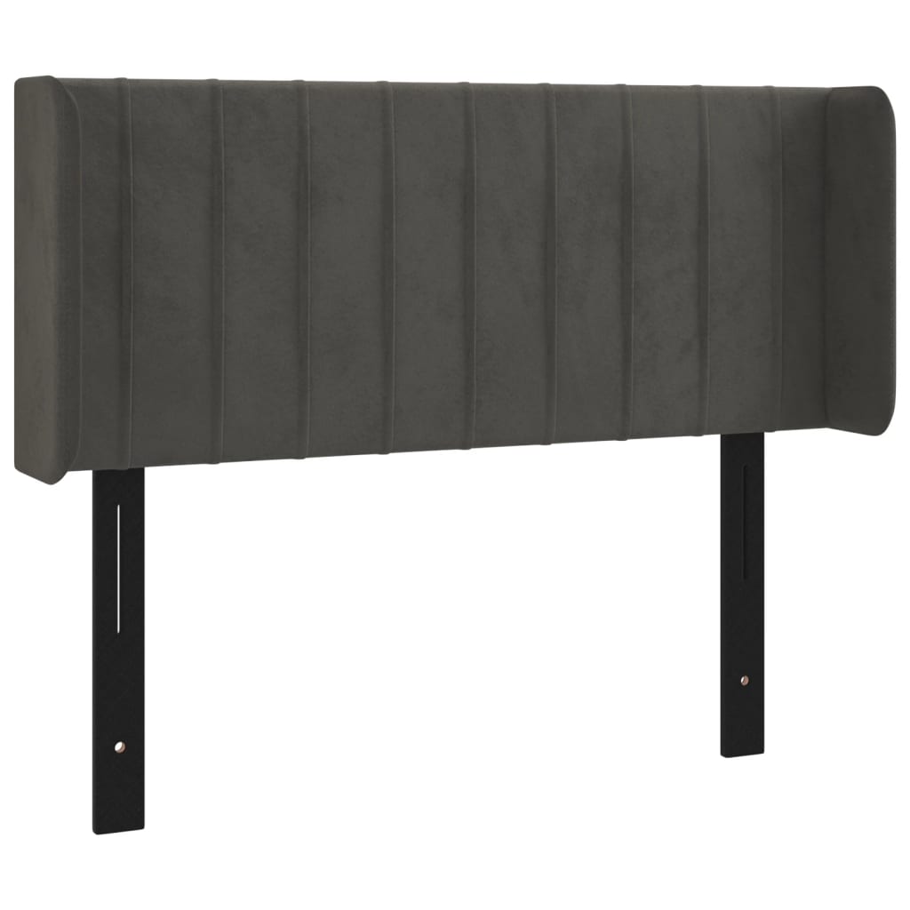 vidaXL LED Headboard Dark Gray 40.6"x6.3"x30.7"/34.6" Velvet