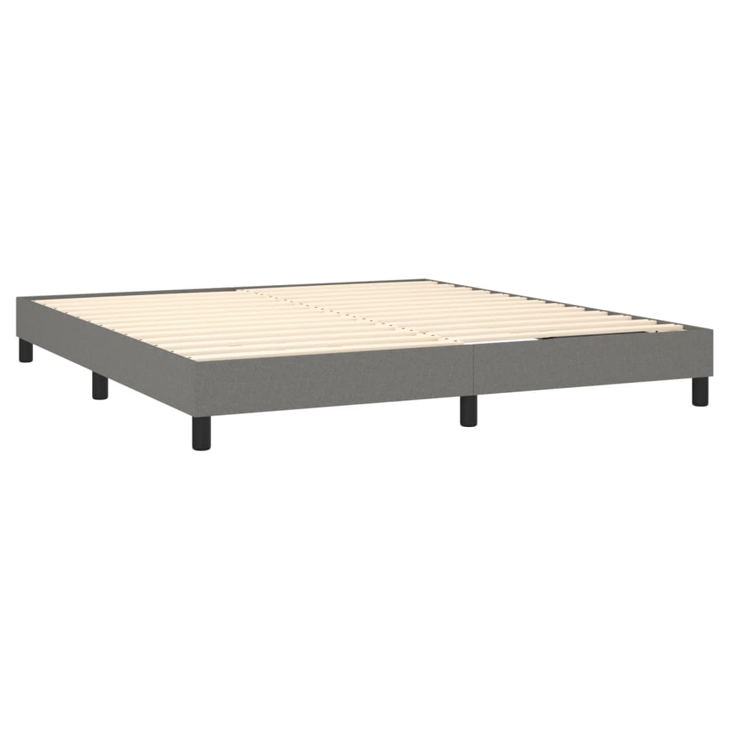 vidaXL Bed Frame Dark Gray 76"x79.9" King Fabric