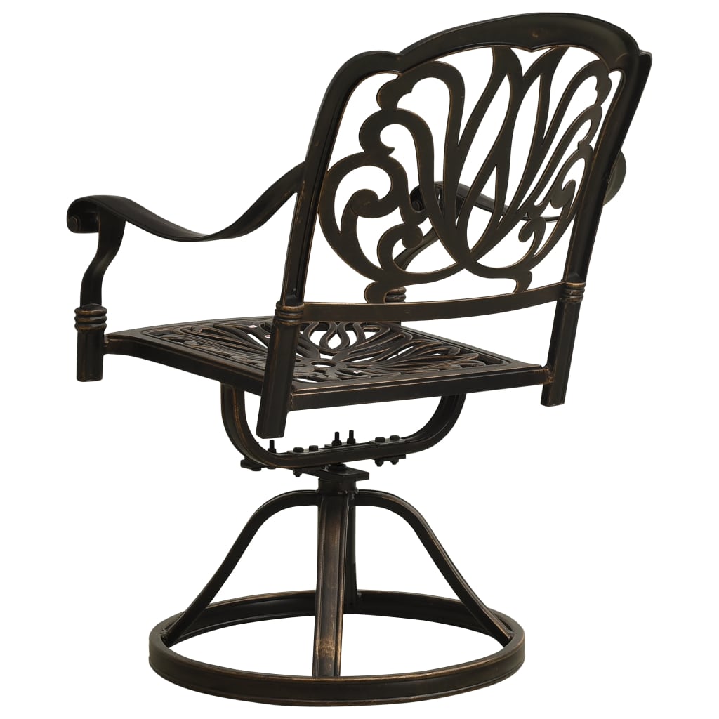 vidaXL 5 Piece Bistro Set Cast Aluminum Bronze