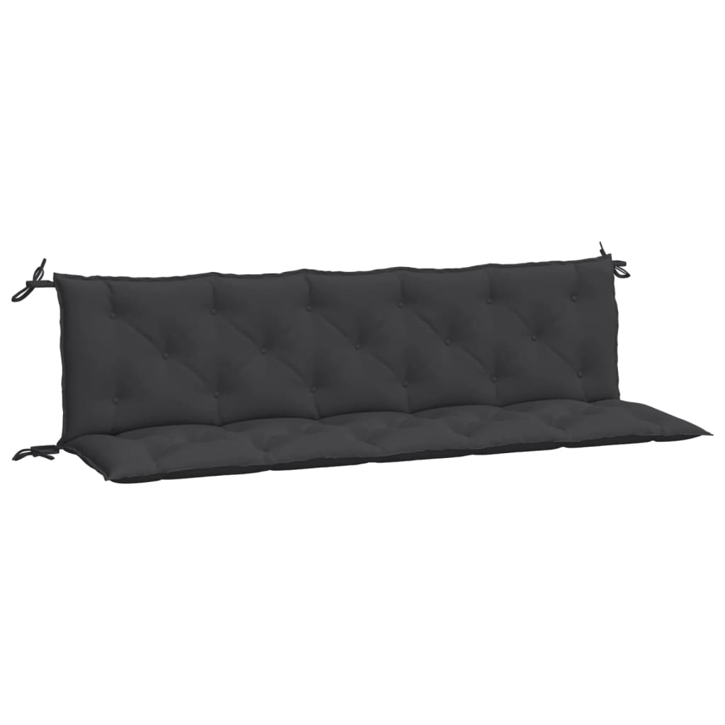 vidaXL Garden Bench Cushion Black 70.9"x(19.7"+19.7")x2.8" Oxford Fabric