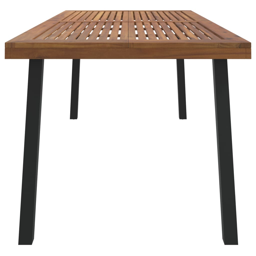 vidaXL Patio Table 78.7"x39.4"x29.5" Solid Wood Acacia