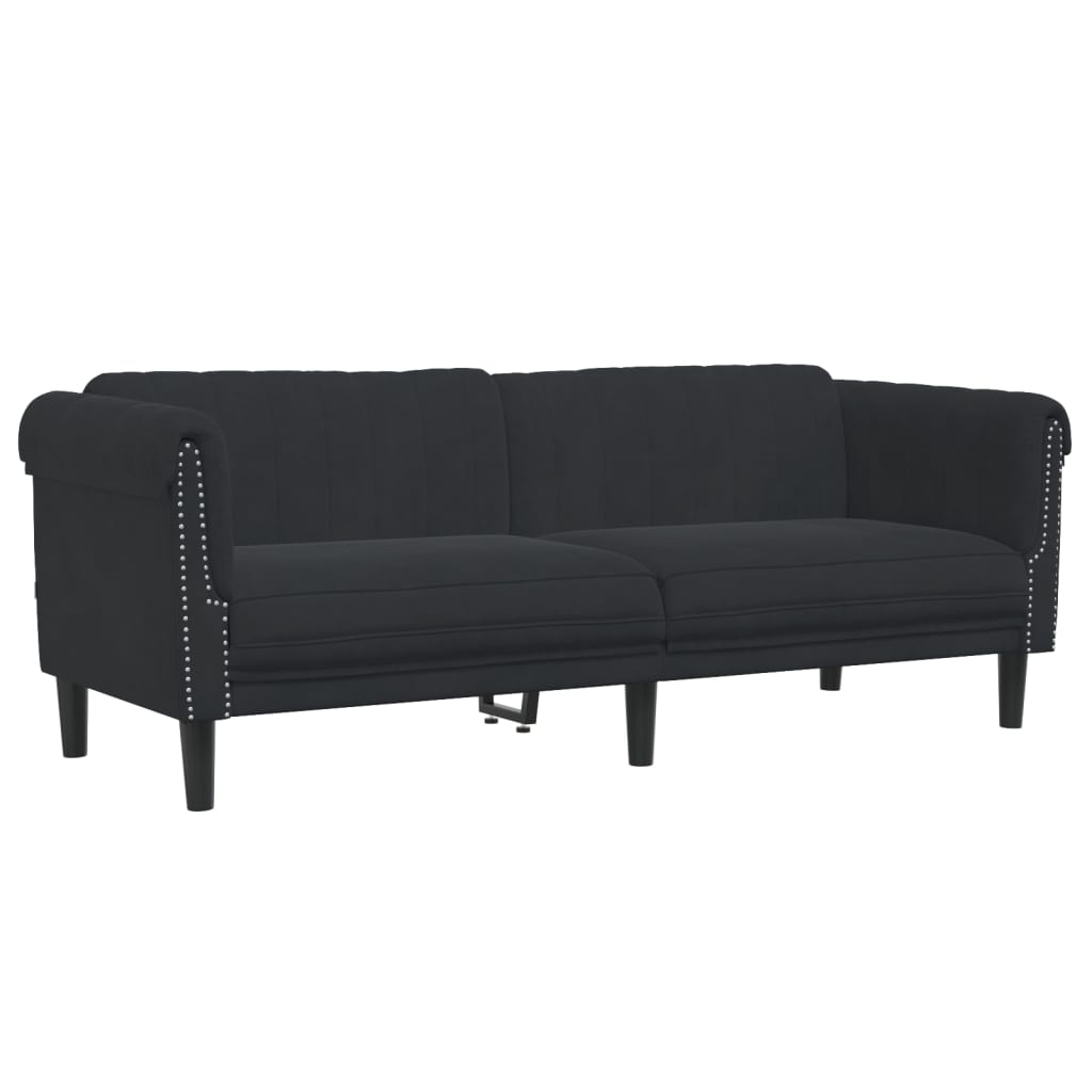 vidaXL 3 Piece Sofa Set Black Velvet