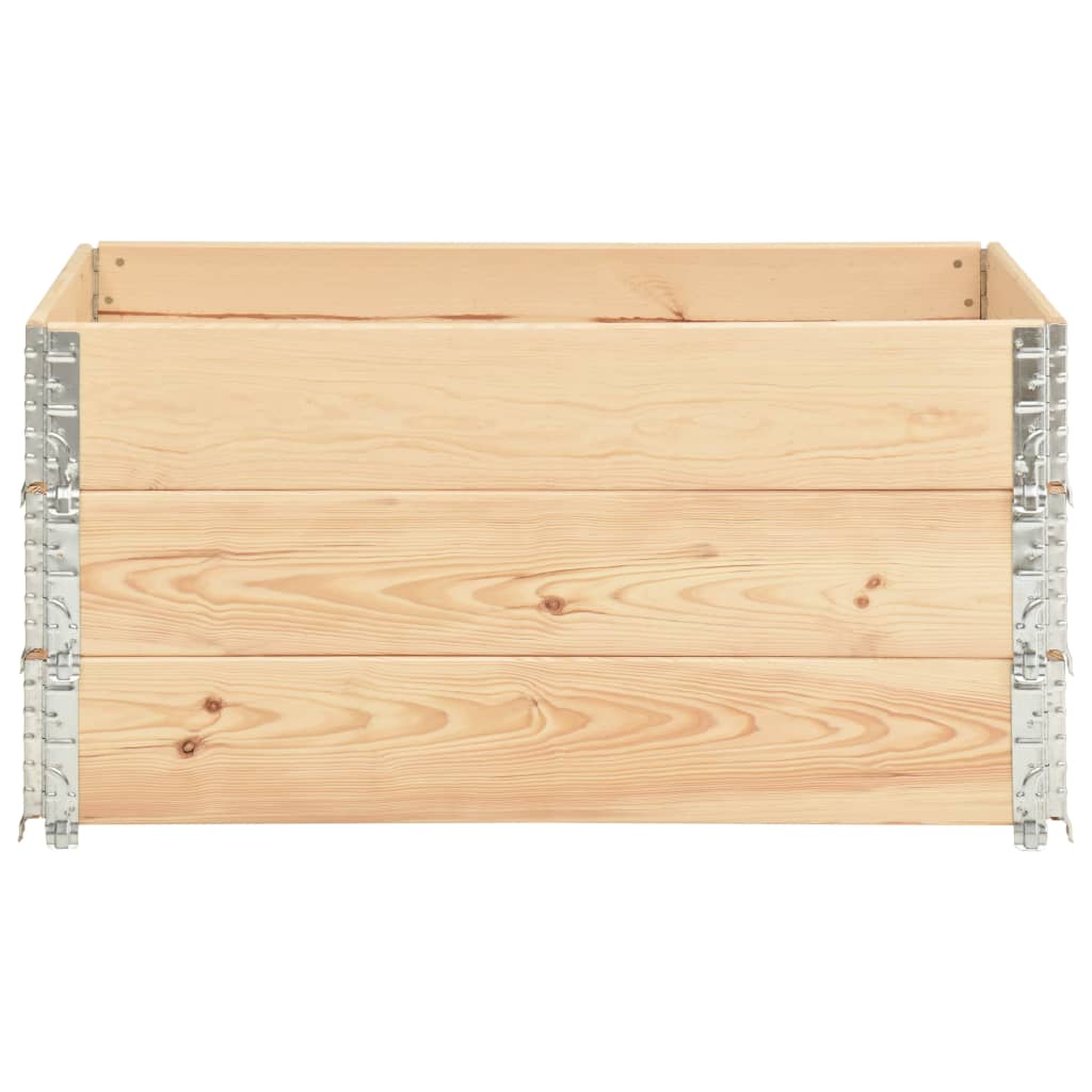 vidaXL Pallet Collars 3 pcs 31.5"x47.2" Solid Pine Wood