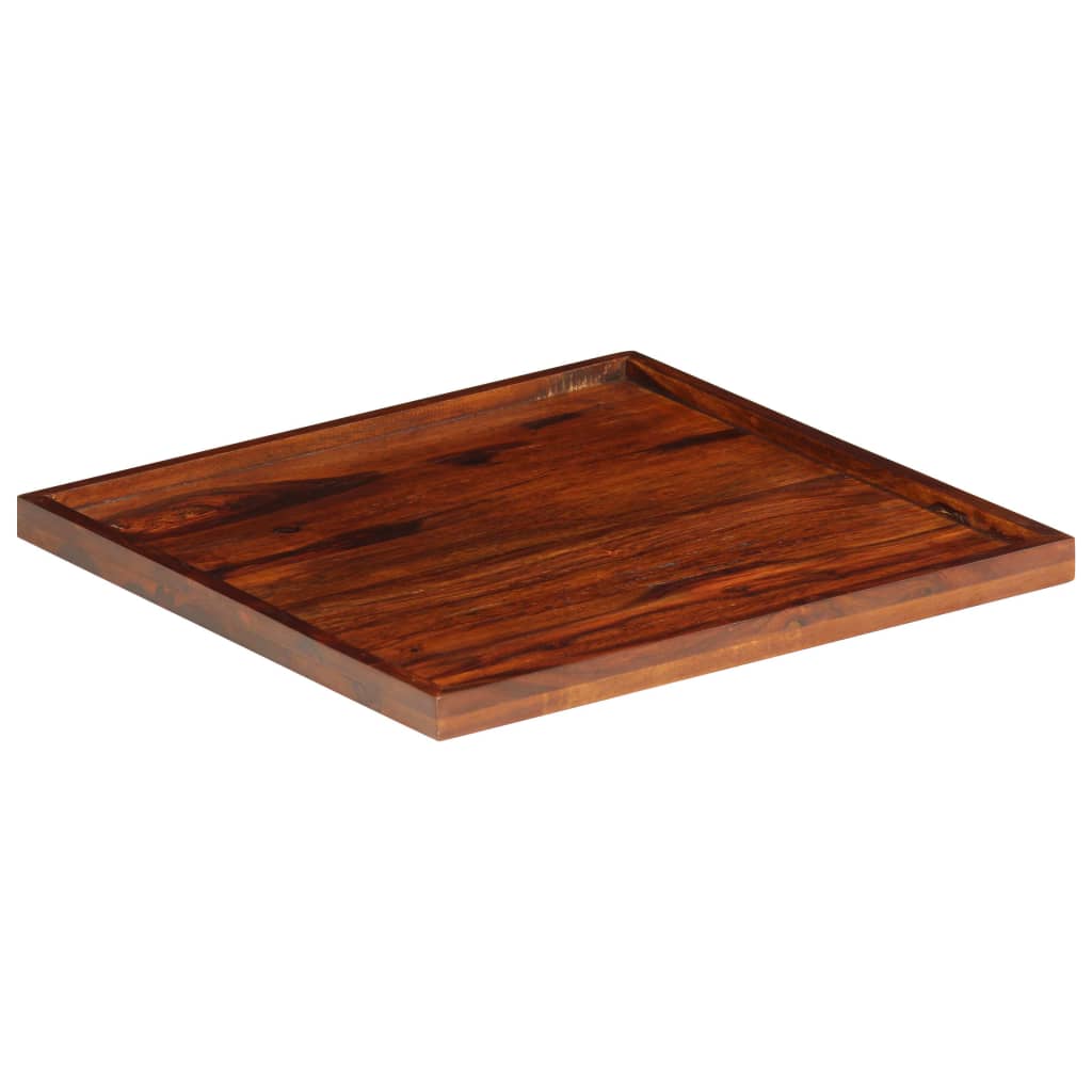 vidaXL Serving Tray Solid Sheesham Wood 19.7"x19.7"