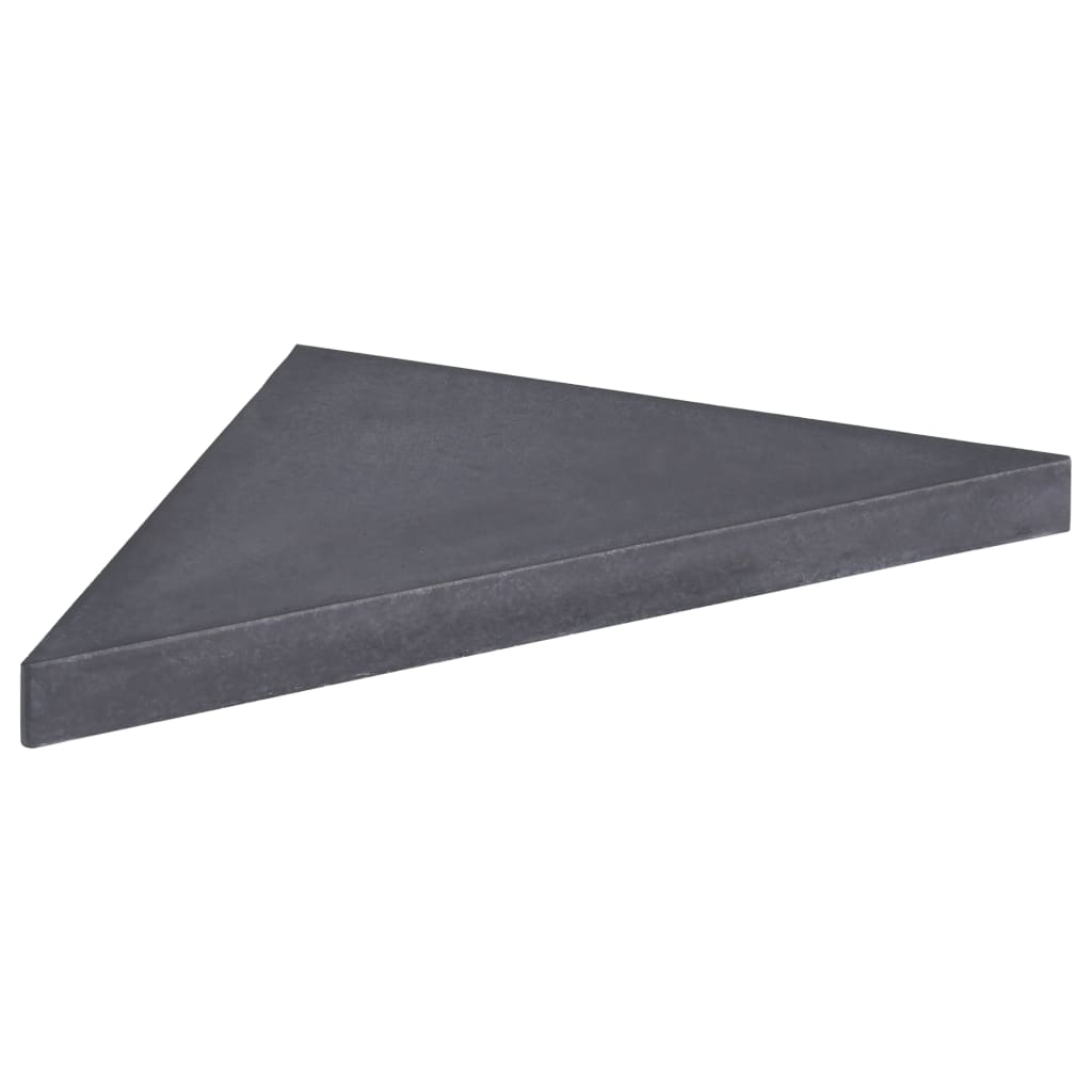 vidaXL Umbrella Weight Plate Black Granite Square 33.1 lb