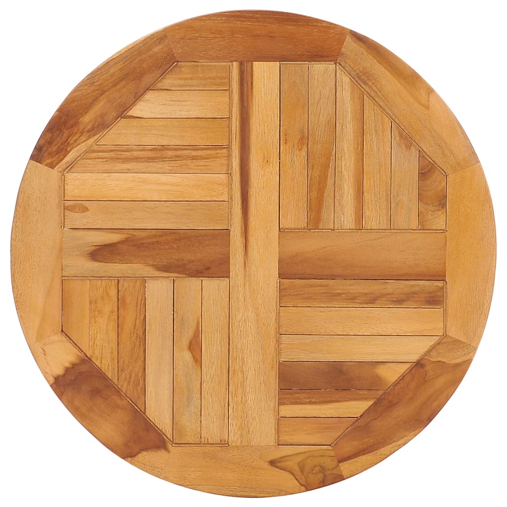 vidaXL Rotating Table Disk Solid Teak Wood