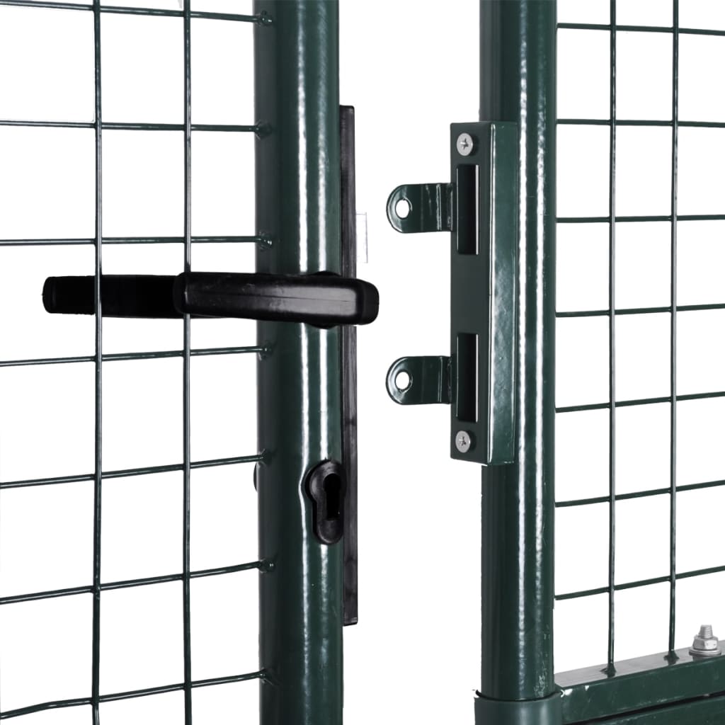 vidaXL Double Door Fence Gate Powder-Coated Steel