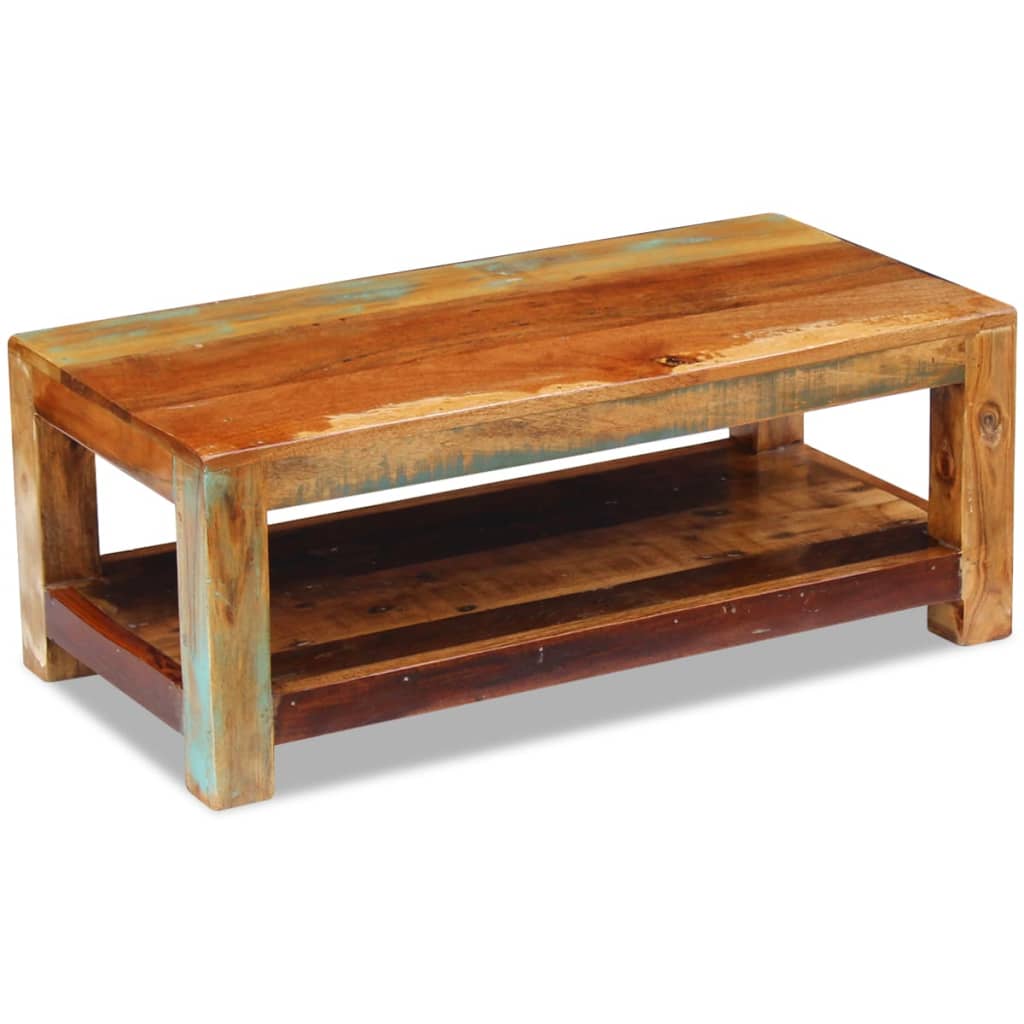 vidaXL Coffee Table Solid Reclaimed Wood 35.4"x17.7"x13.8"