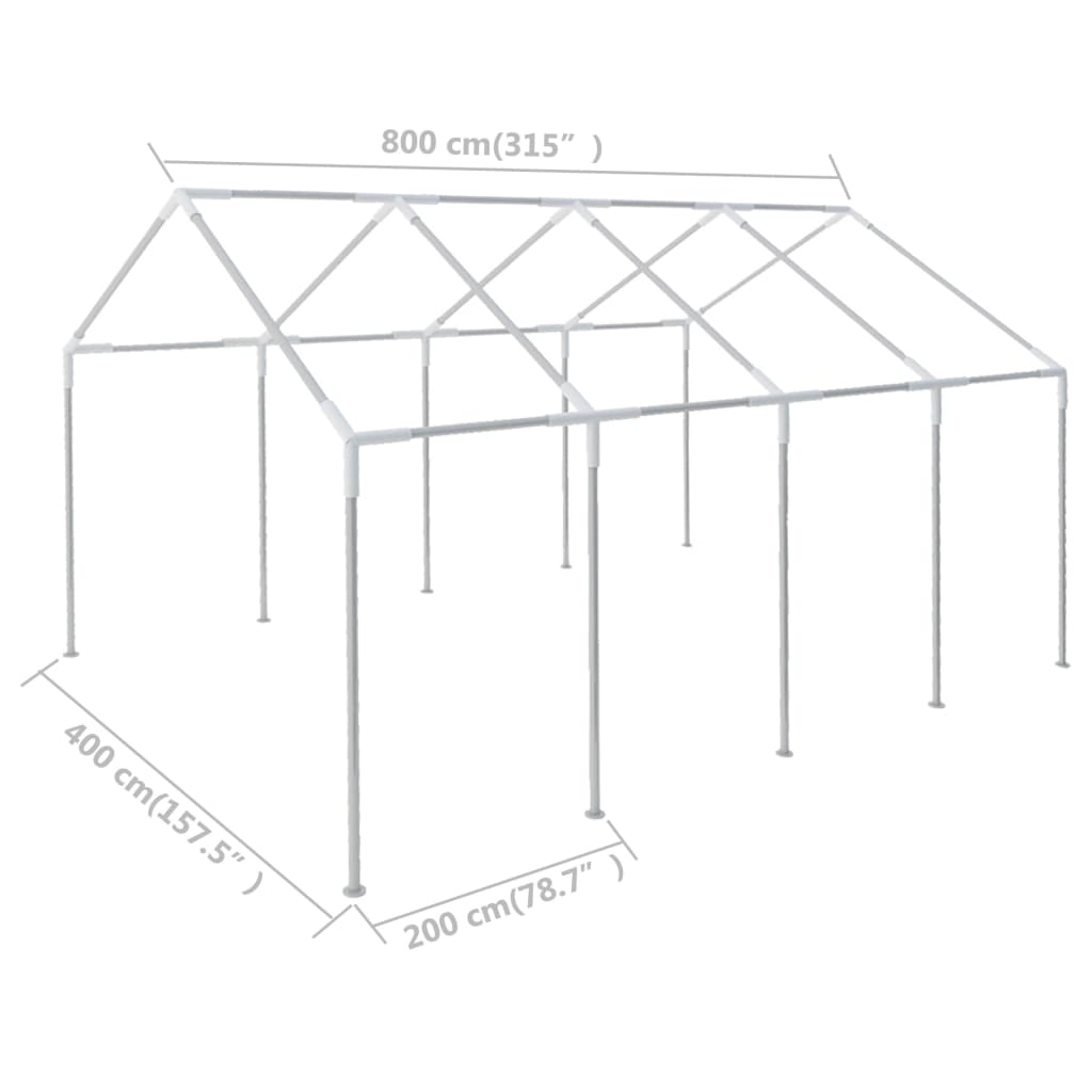 vidaXL Frame for 26.2'x13.1' Marquee Steel