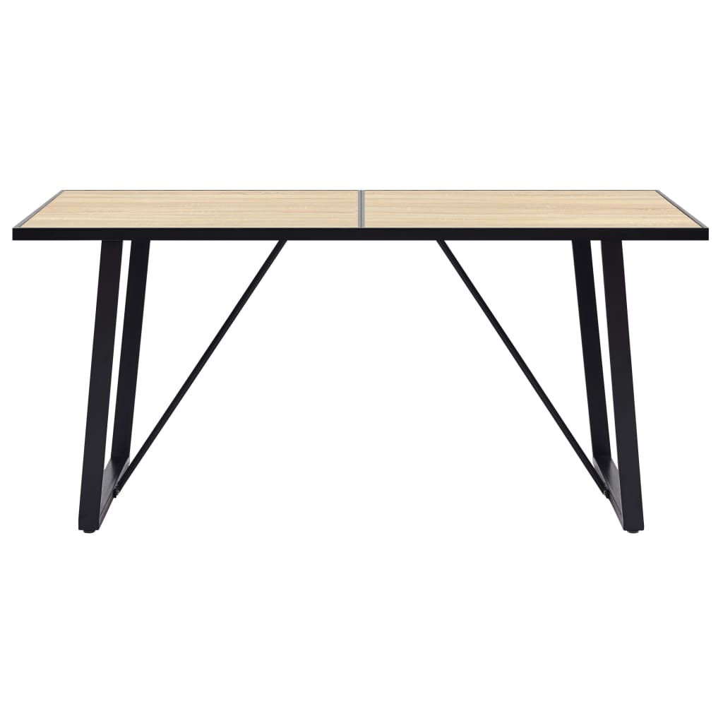 vidaXL Dining Table Oak 63"x31.5"x29.5" MDF