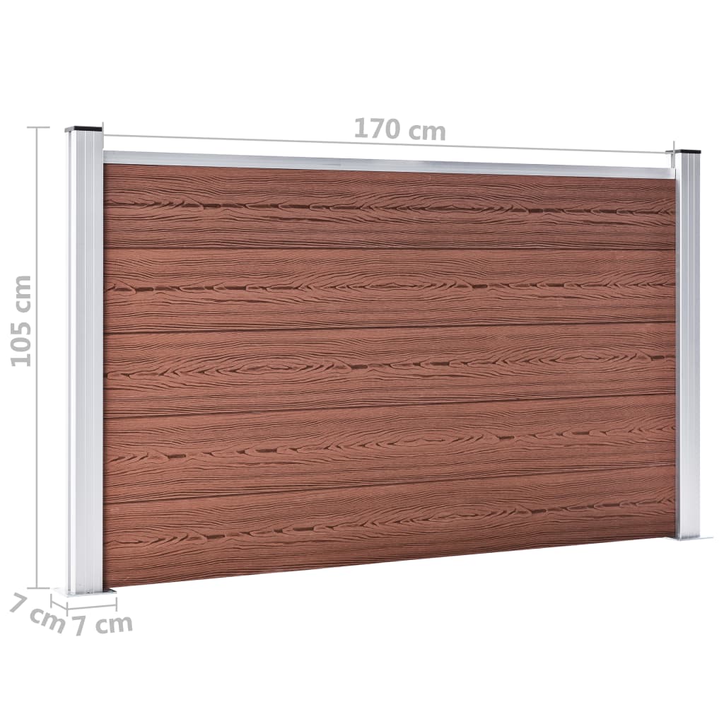 vidaXL Garden Fence WPC 139"x41.7" Brown