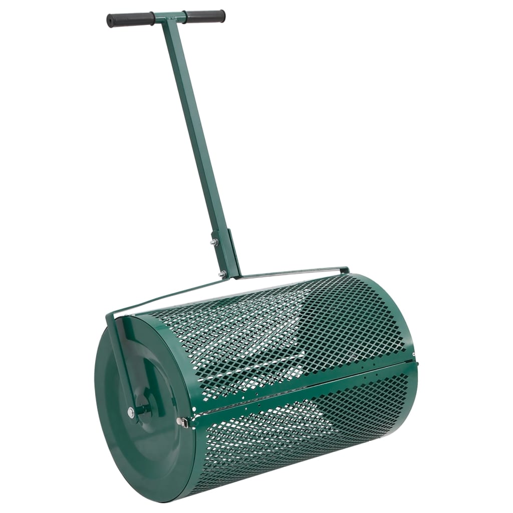 vidaXL Compost Spreader Green Ø15.7"x23.6" Steel