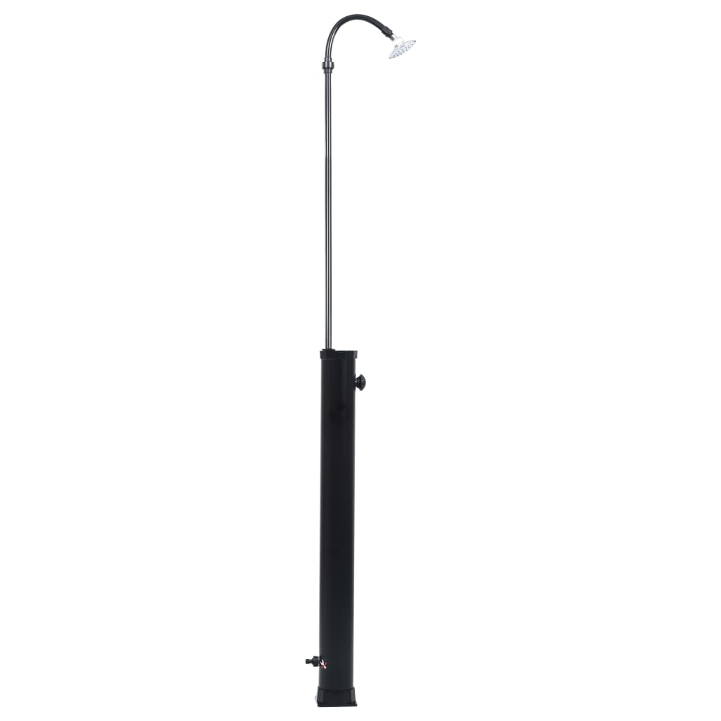 vidaXL Garden Solar Shower Black 84.6" 2.1 gal