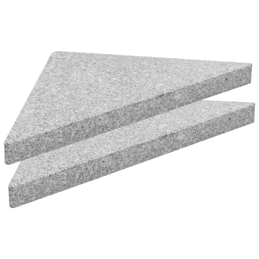 vidaXL Umbrella Weight Plate Granite 33.1 lb Triangular Gray