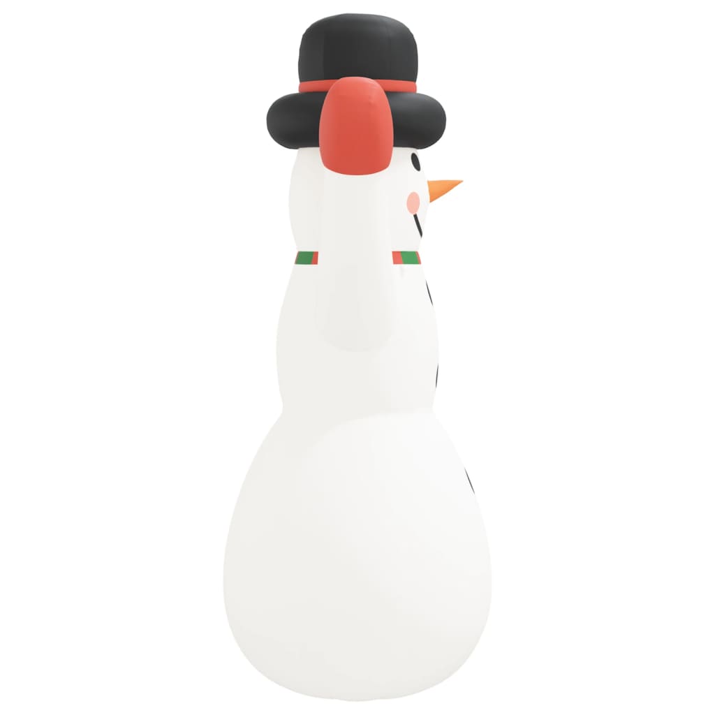 vidaXL Inflatable Snowman with LEDs 20 ft