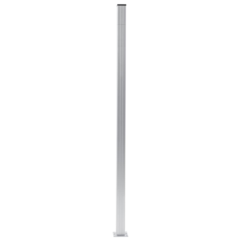 vidaXL Fence Posts 2 pcs Aluminum 72.8"