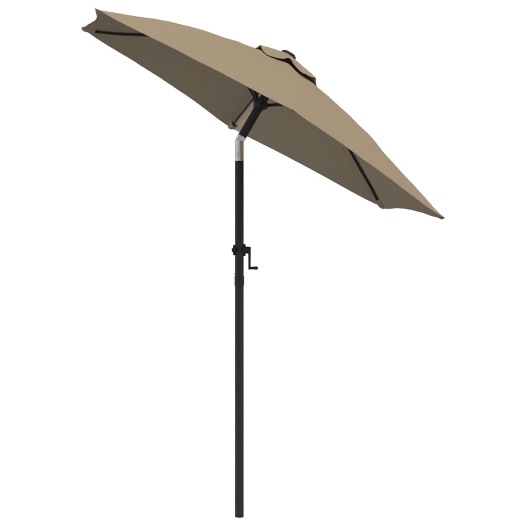 vidaXL Garden Parasol Taupe 78.7"x83.1" Aluminum