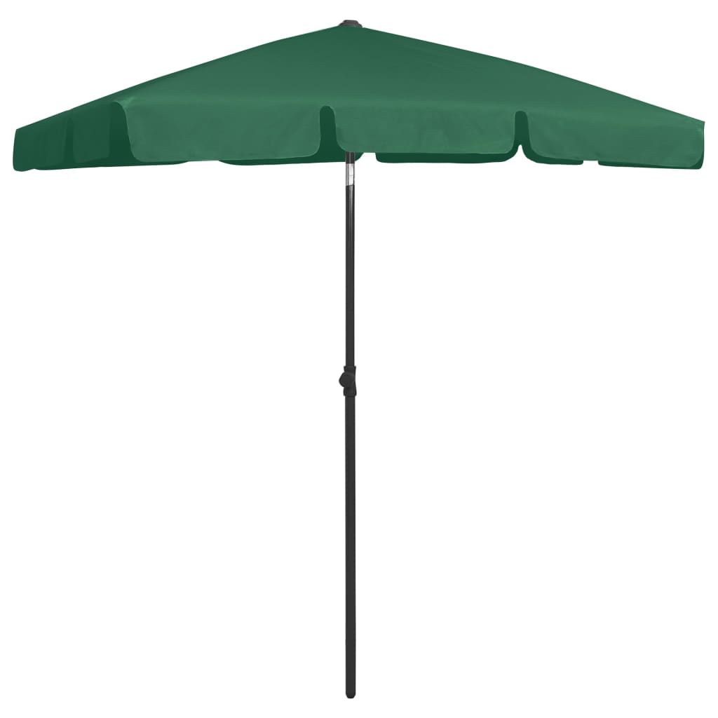 vidaXL Beach Parasol Green 70.9"x47.2"