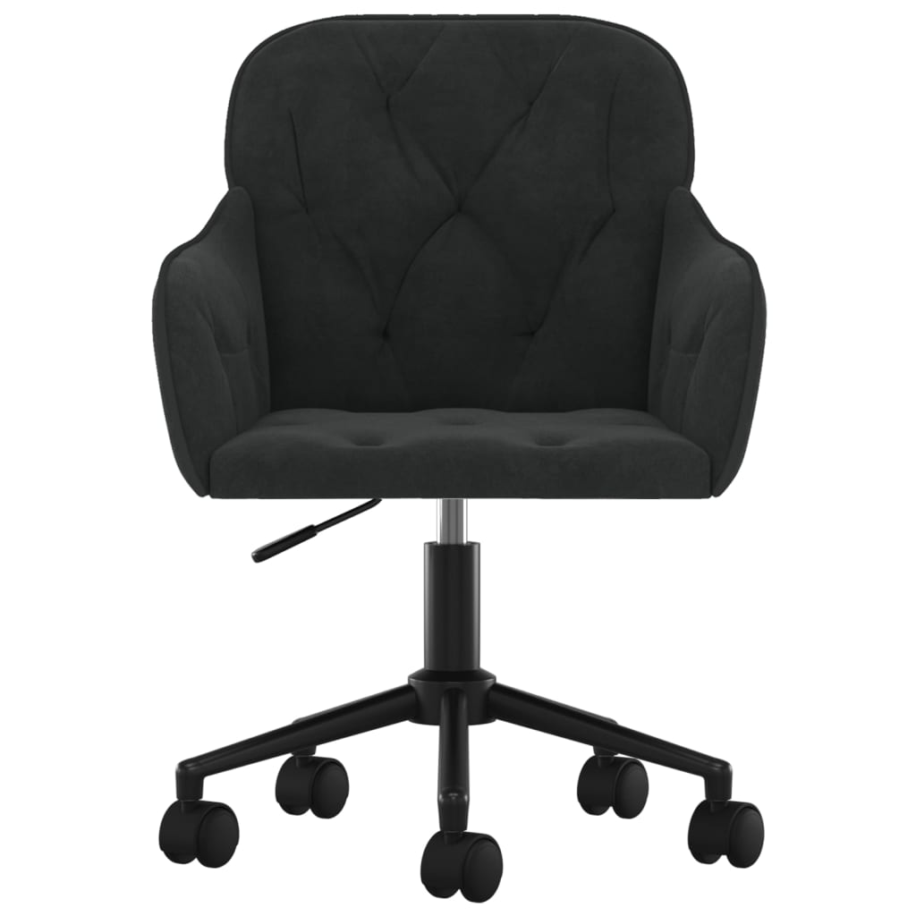 vidaXL Swivel Office Chair Black Velvet