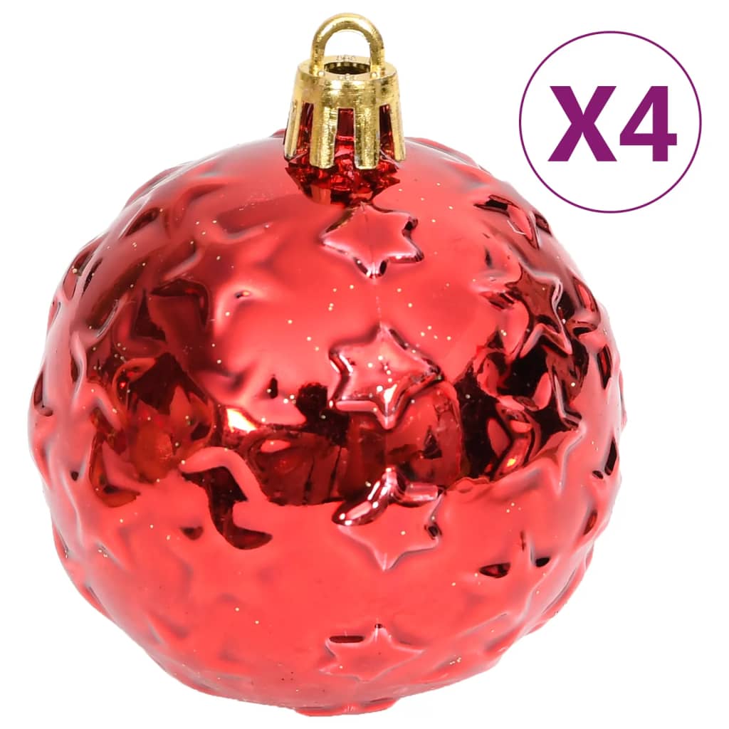 vidaXL 70 Piece Christmas Bauble Set Gold and Red