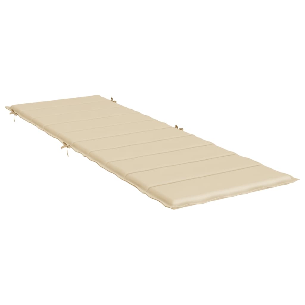 vidaXL Sun Lounger Cushion Beige 73.2"x22.8"x1.2"