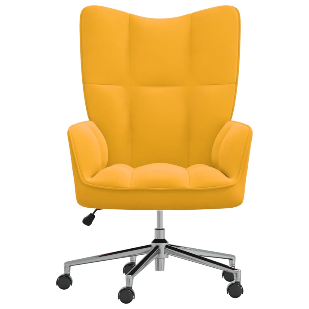 vidaXL Relaxing Chair Mustard Yellow Velvet