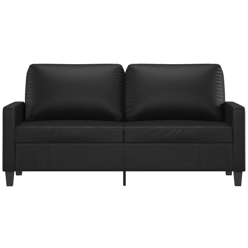 vidaXL 2-Seater Sofa Black 55.1" Faux Leather