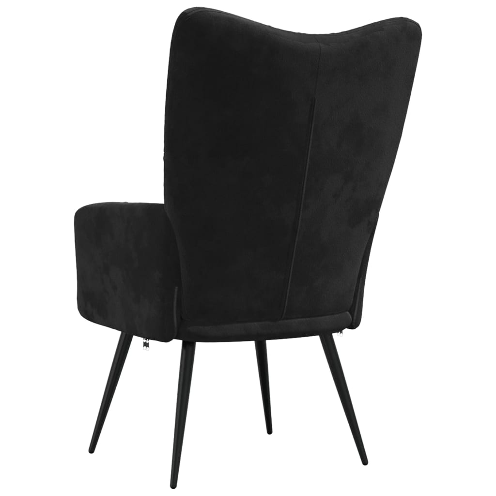 vidaXL Relaxing Chair Black Velvet