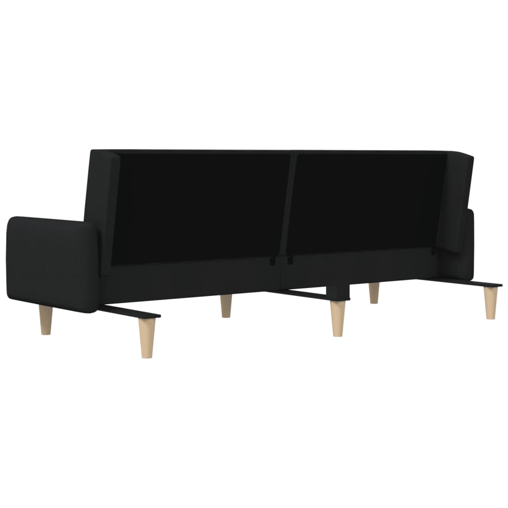 vidaXL 2-Seater Sofa Bed Black Fabric