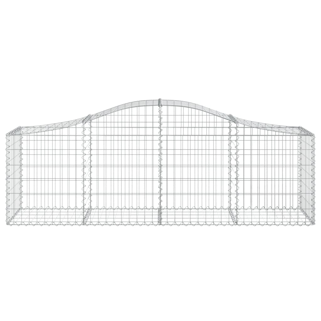 vidaXL Arched Gabion Baskets 40 pcs 78.7"x19.7"x23.6"/31.5" Galvanized Iron