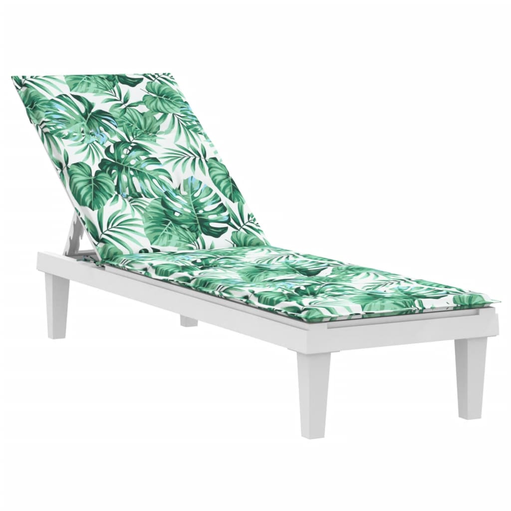 vidaXL Deck Chair Cushion Leaf Pattern Oxford Fabric