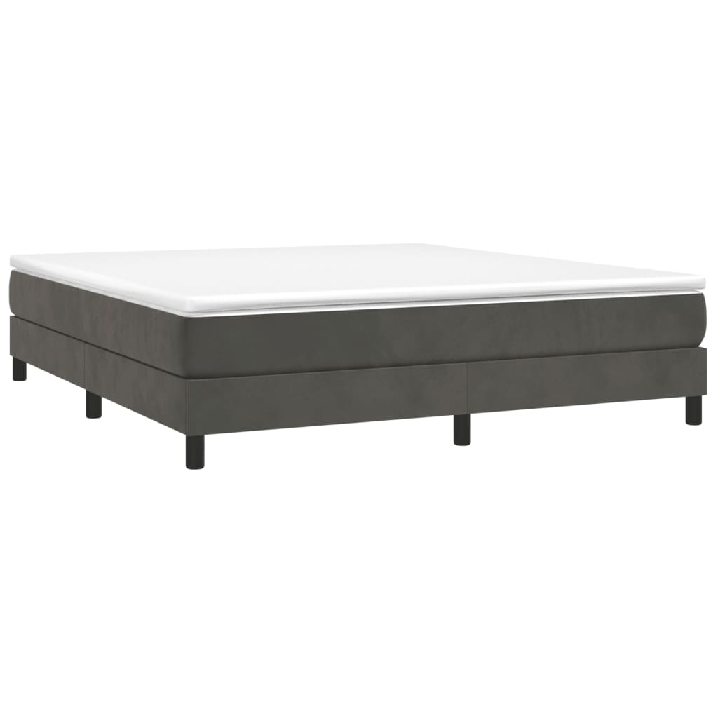 vidaXL Bed Frame Dark Gray 72"x83.9" California King Velvet