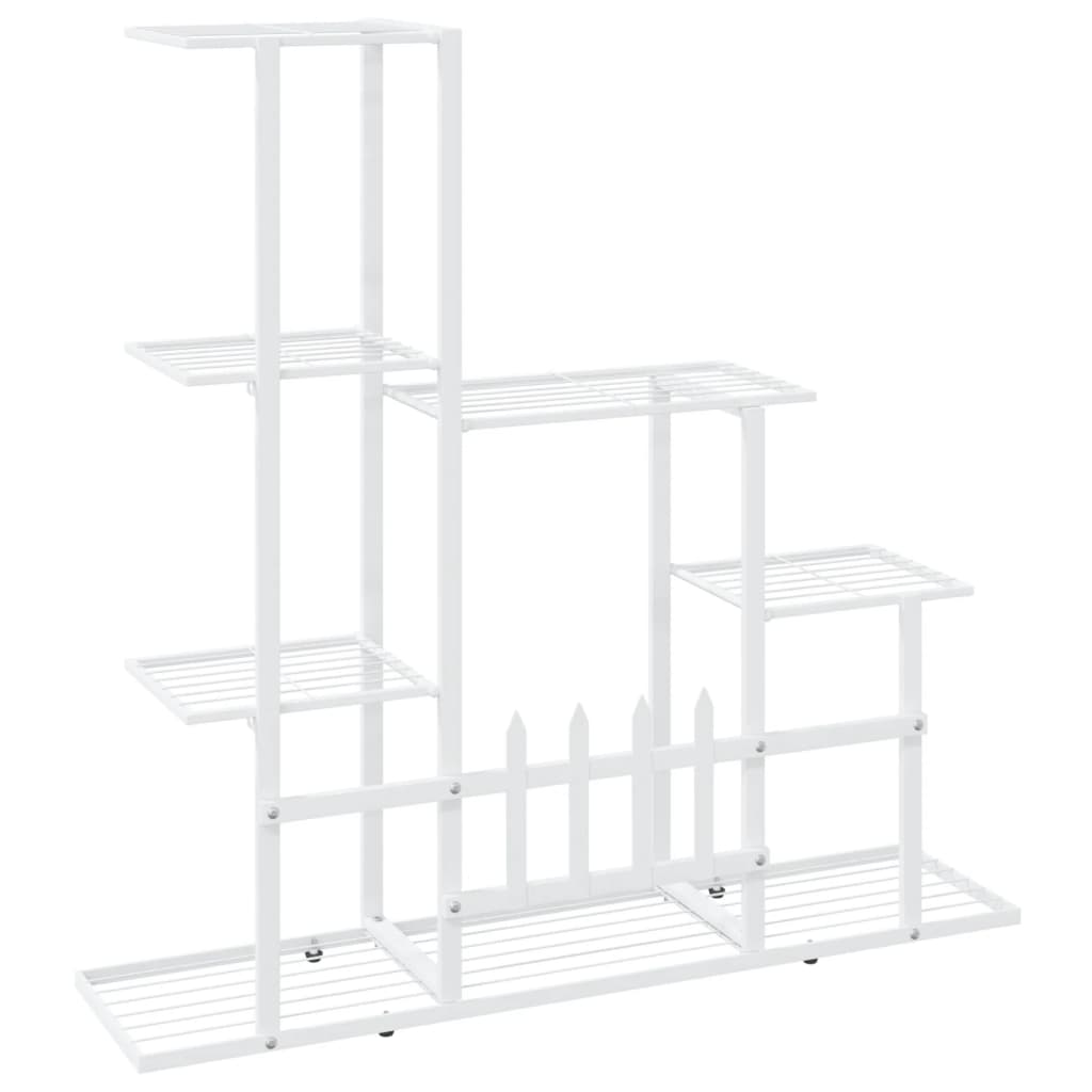 vidaXL Flower Stand 37.2"x9.8"x34.6" White Metal