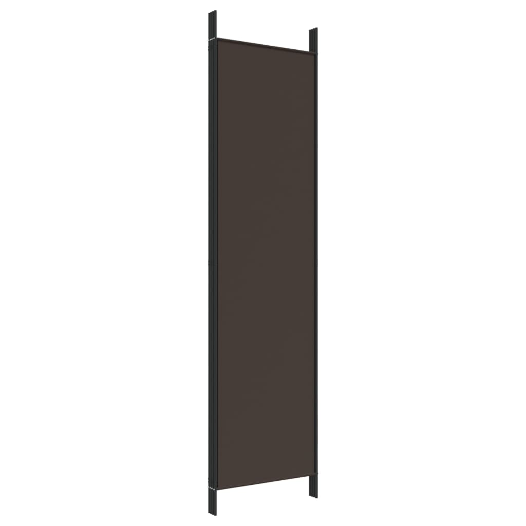 vidaXL 4-Panel Room Divider Brown 78.7"x78.7" Fabric