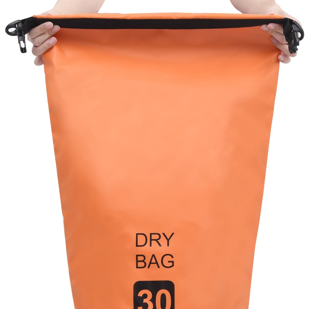 vidaXL Dry Bag Orange 7.9 gal PVC