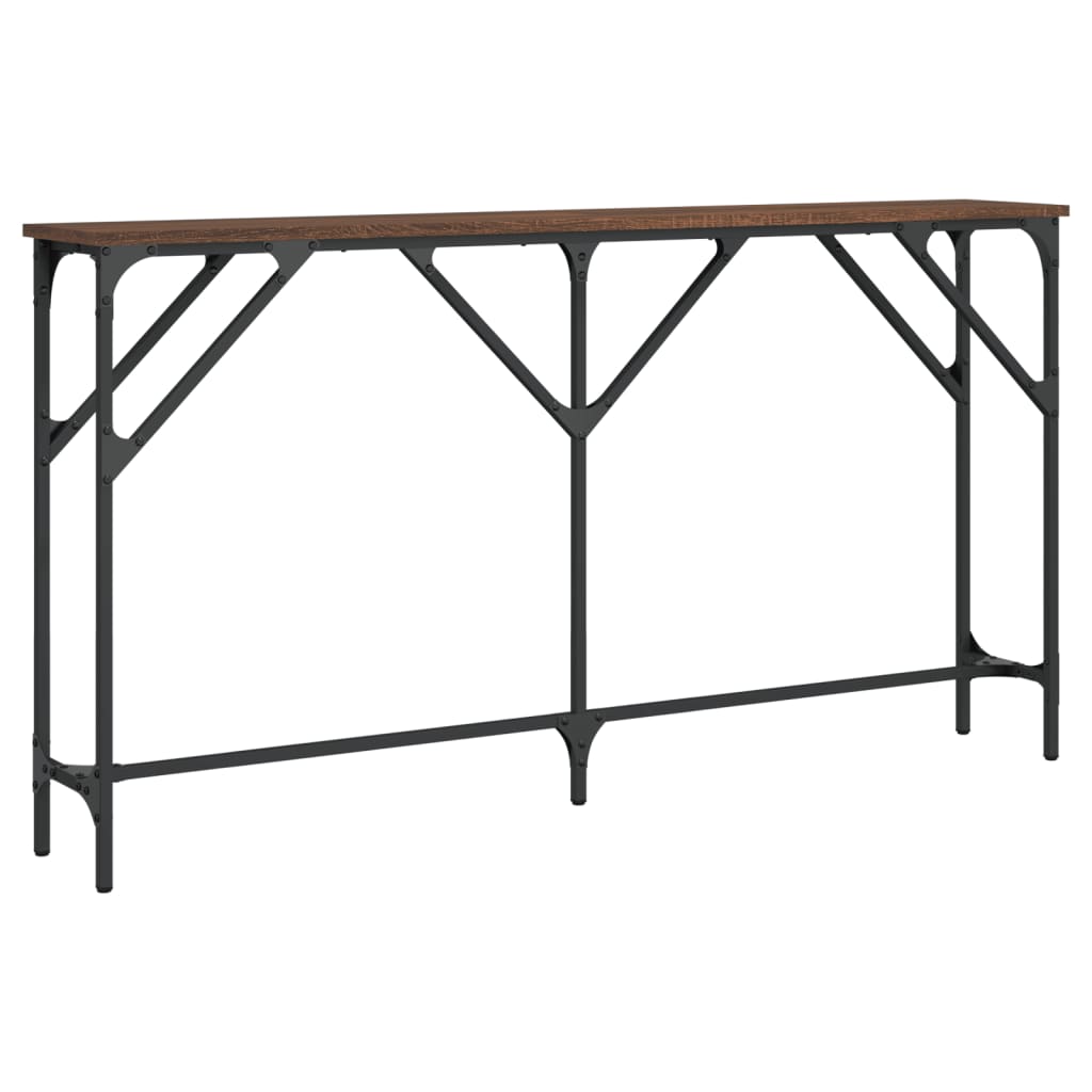 vidaXL Console Table Brown Oak 55.1"x9.1"x29.5" Engineered Wood