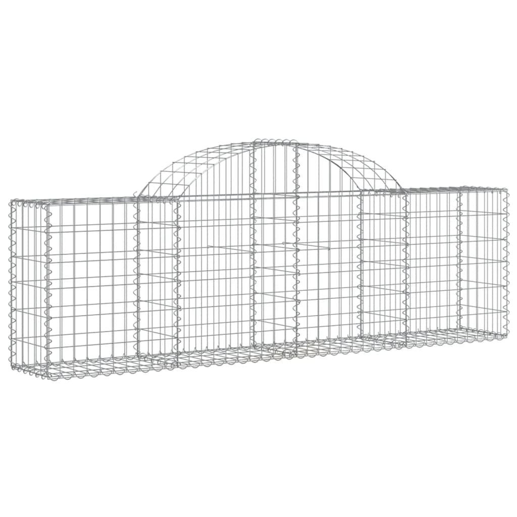 vidaXL Arched Gabion Baskets 5 pcs 78.7"x11.8"x23.6"/31.5" Galvanized Iron