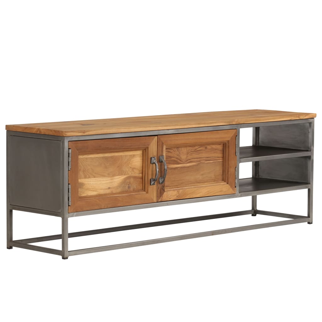 vidaXL TV Stand Recycled Teak and Steel 47.2"x11.8"x15.7"