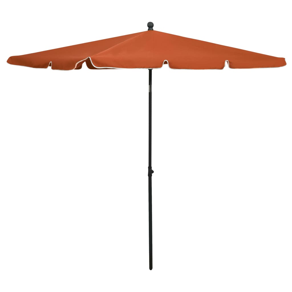 vidaXL Garden Parasol with Pole 82.7"x55.1" Terracotta